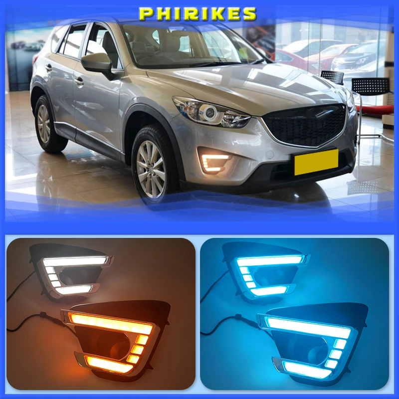 

Turn Signal style Relay 12V CAR LED DRL daytime running light with fog lamp hole for MAZDA cx-5 cx5 cx 5 2012 2013 2014 2016