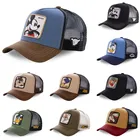 Хлопковая бейсболка с рисунком аниме TAZ и Микки Мауса, мужская и женская Снэпбэк Кепка, бейсболка в стиле хип-хоп для папы, сетчатая Кепка, тракер, Прямая поставка