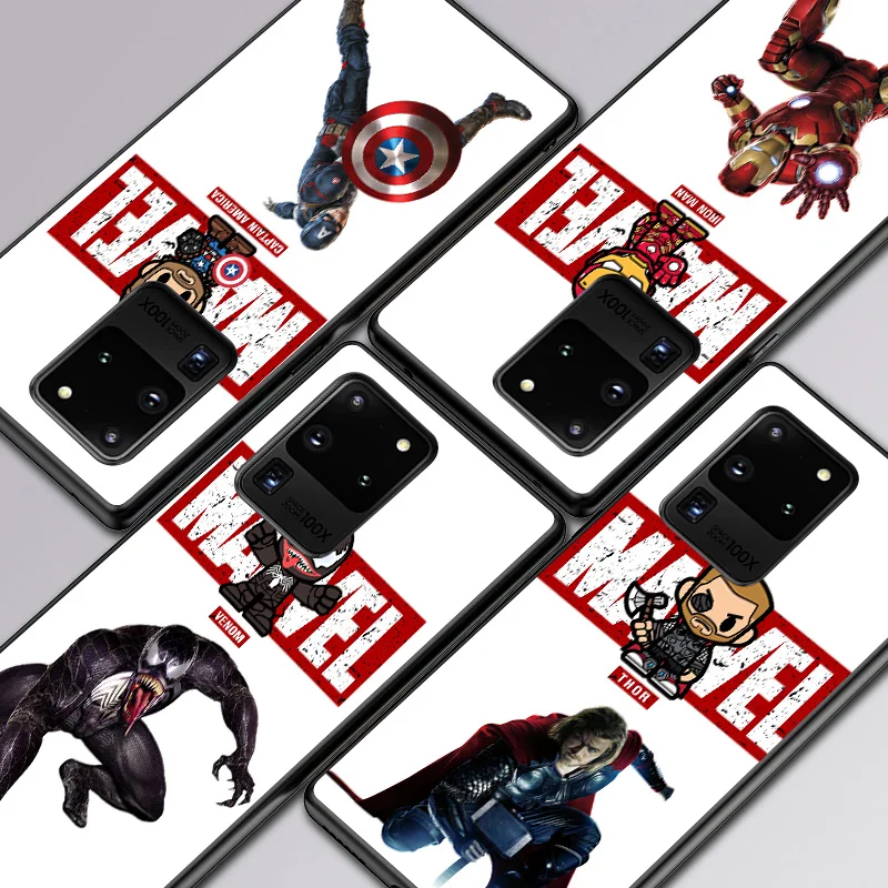 

Anime Spiderman Marvel For Samsung A 02 02S 03 13 11 12 21 21S 22 31 32 41 42 51 72 S20 Ultra Plus 4G 5G Black phone Case