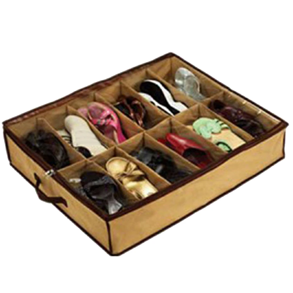 Многоразовый моющийся складной ящик для хранения обуви пылезащитный с защитой