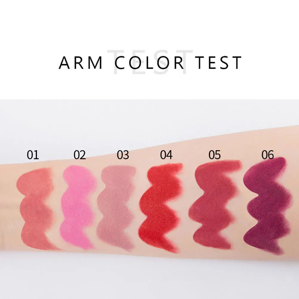 

6PCS Makeup Lip Gloss Nonstick Cup Matte Lipstick Set Lip Glaze 6 Colors Waterproof Long Lasting Lip Gloss Nude Makeup Lips