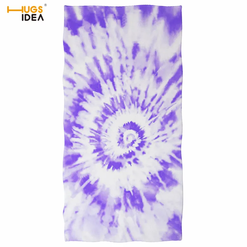 HUGSIDEA дизайнерское банное полотенце с пурпурными красками 3D модное пляжное