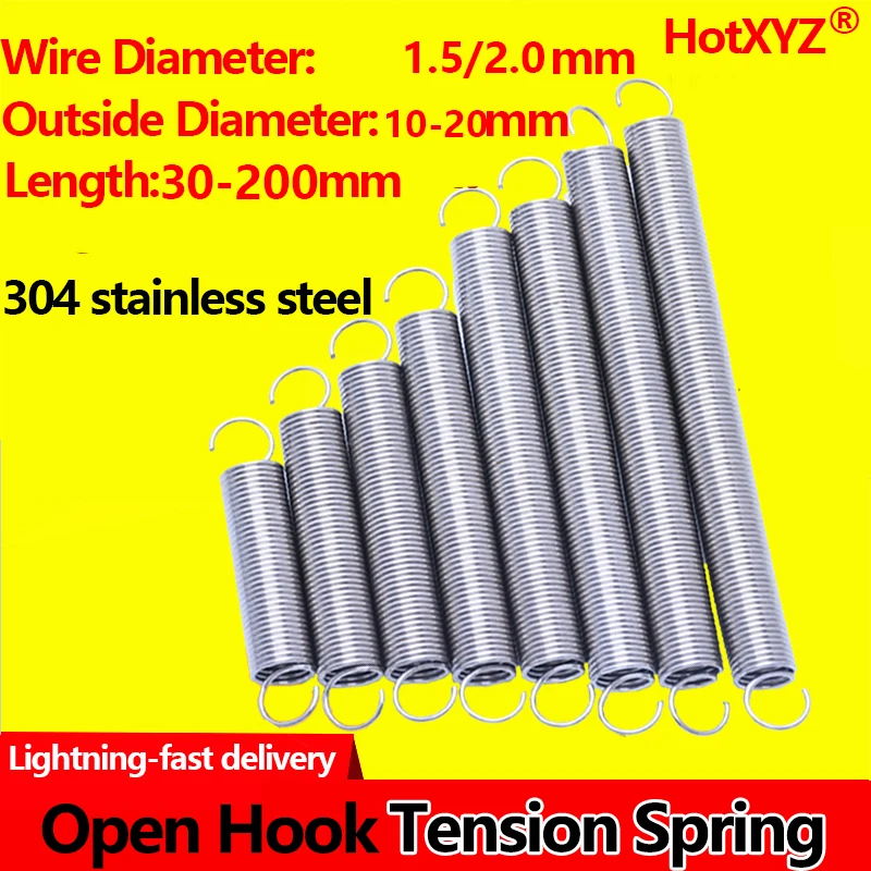 304 пружина из нержавеющей стали тянущаяся тяжелая проволока диаметром 1 5 мм 2 0