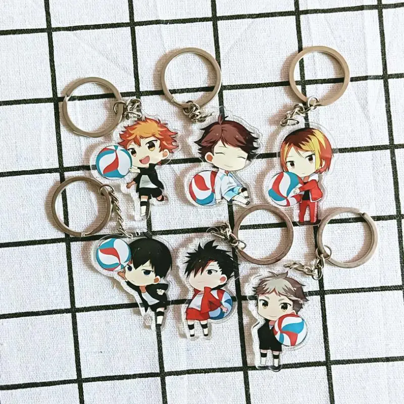 1 шт. симпатичный брелок Аниме Haikyuu Shouyou Hinata двусторонний акриловая подвеска