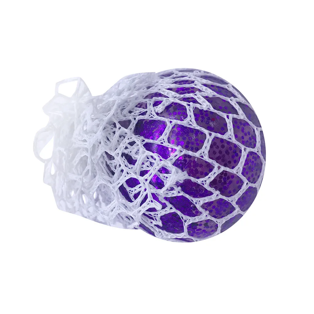 

Colourful Mesh Ball Stress Glowing Grape Toy Anxiety Relief Stress Ball Decompression Fidget Toys New Toys For Children