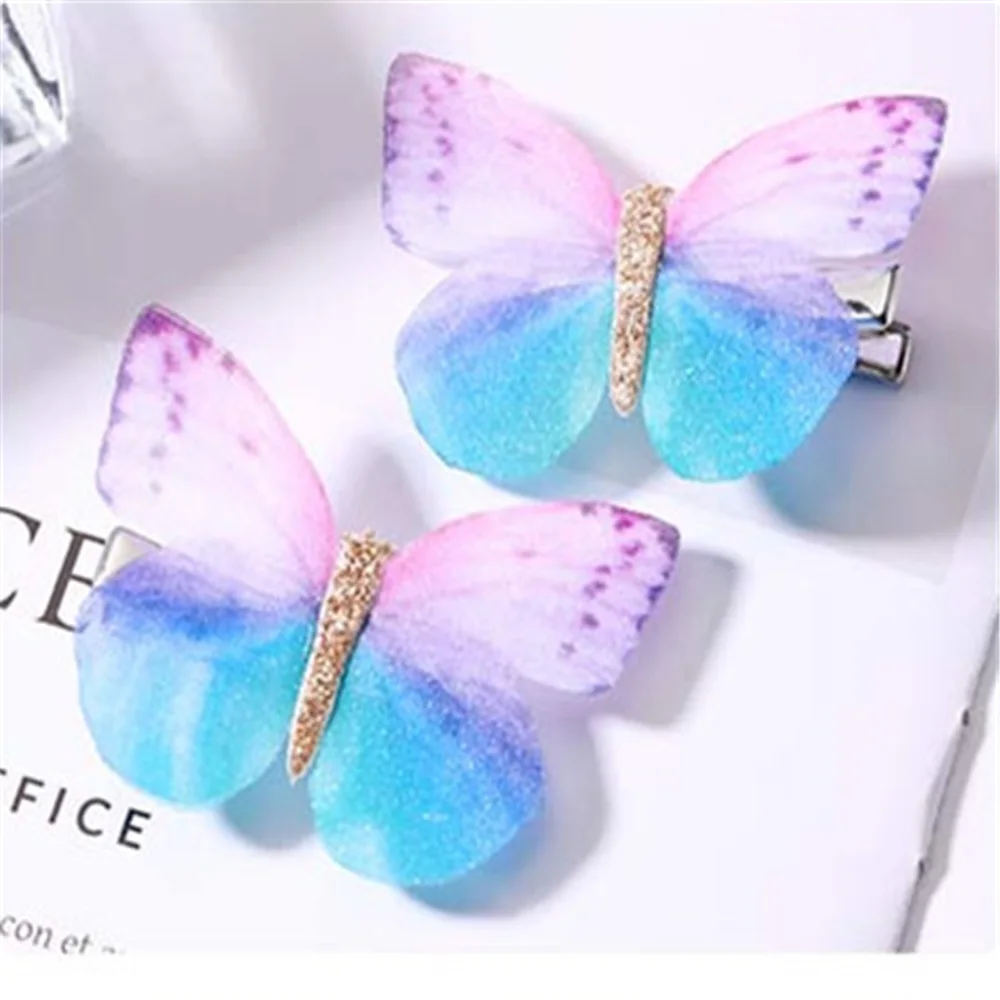 Красивые красочные заколки для волос в виде бабочек девочек аксессуары волос| |