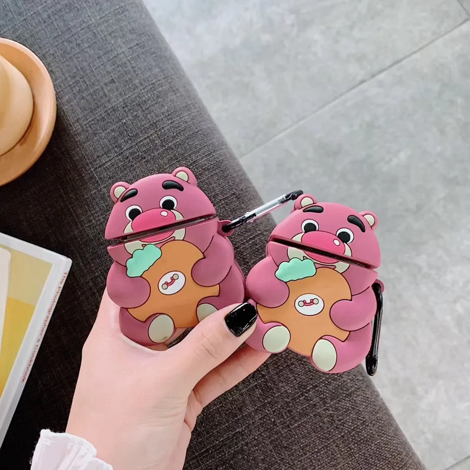 Чехол для наушников для Airpods, силиконовый чехол, Мультяшные милые чехлы для наушников для Air Pods, чехол s для Apple, Earpods, наушники, аксессуары 2