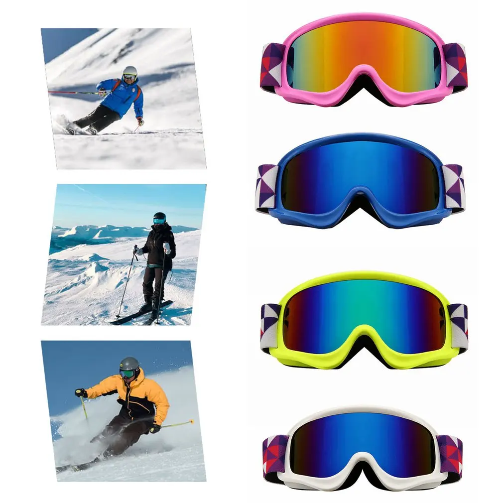 

Ski Goggles Double Layers Anti-fog Big Ski Mask Glasses Outdoor Anti Wind Sand Coating Windproof Glasses For Children HX07