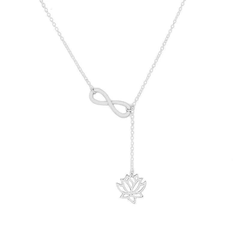 Ожерелье в виде лотоса для женщин модное Ювелирное Украшение европейском и