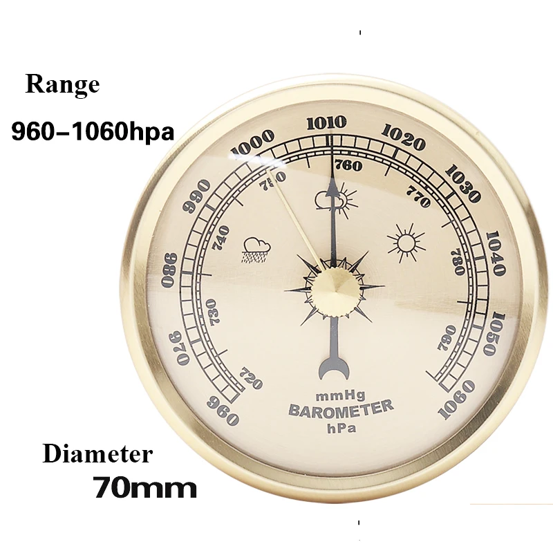 

Air Pressure Gauge For Ships Factories Laboratories Families Wall Mounted Home Thermometer Hygrometer Weather Barometer Tools