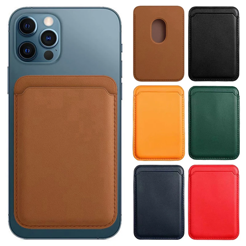 Кожаный кошелек с отделением для карт магнитный чехол iPhone 13 12 Mini Pro Max Mag