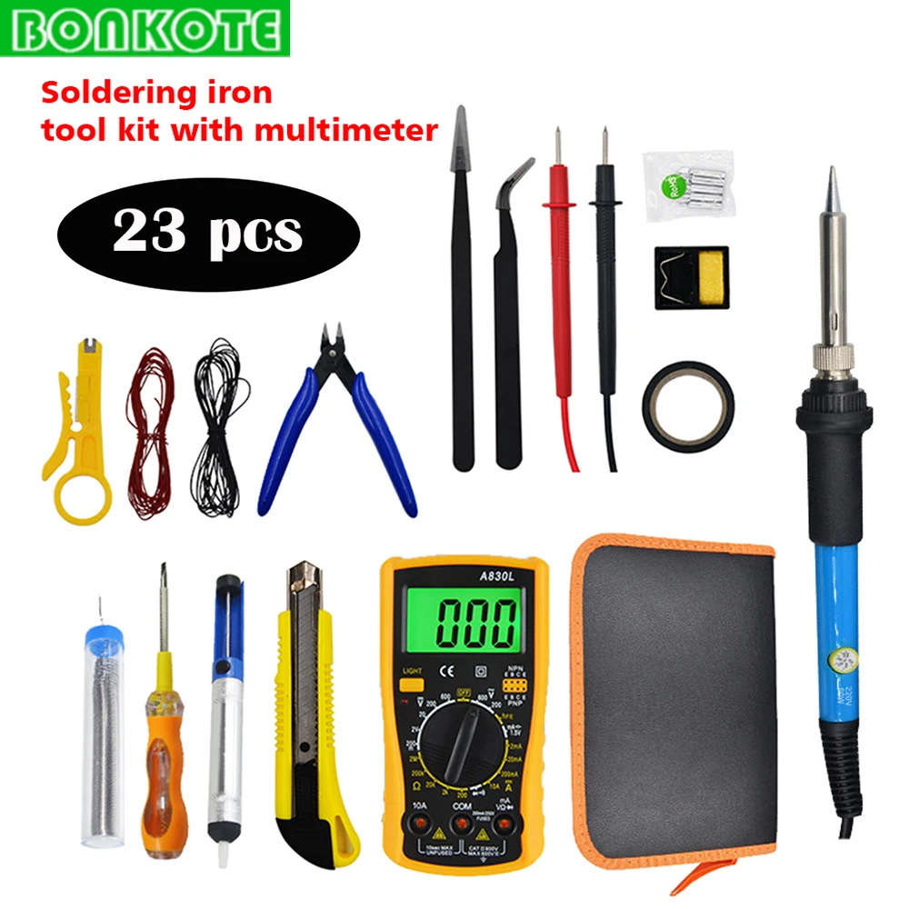 60 Вт Температурный Регулируемый Электрический паяльник набор паяльников