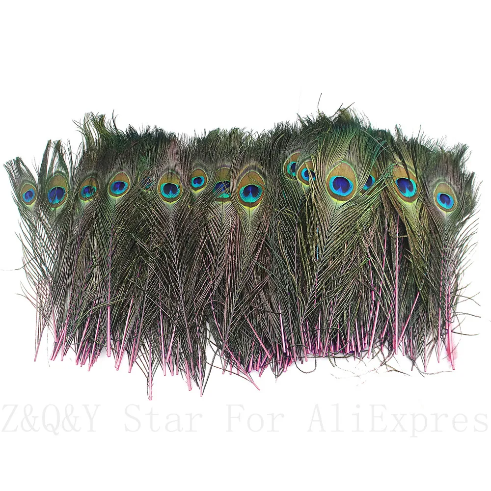 

20 натуральных перьев павлина, окрашенных в розовый цвет, для украшения поделок, 25-30 см (10-12 дюймов), «сделай сам», ювелирные изделия, перо, ваза...