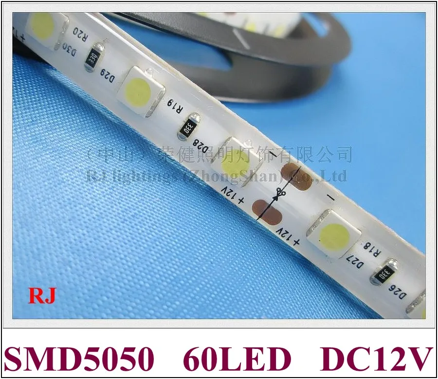 Водонепроницаемый IP44 SMD 5050 светодиодный полосы светильник ленточный гибкие