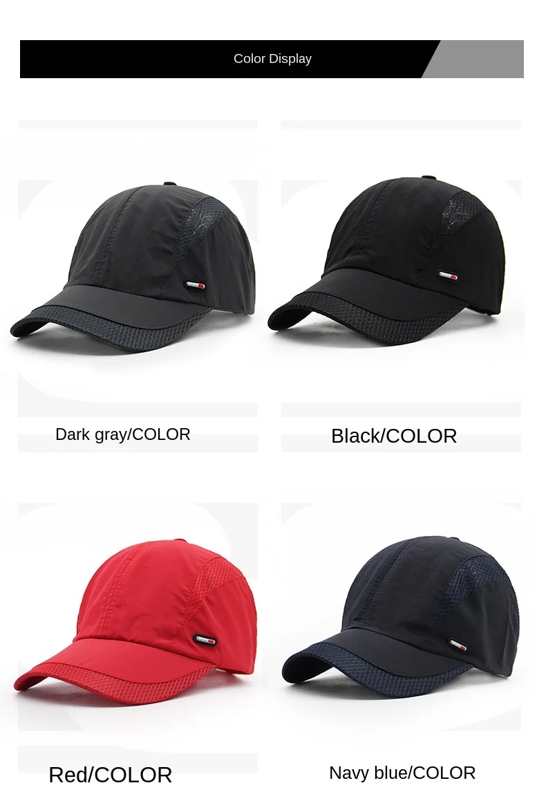 

New Style Baseball Cap Men's Hip-hop Tide Hat Ladies Summer Breathable Mesh Hat Outdoor Sun Hat Trucker Hat Dad Hat Cute Hat