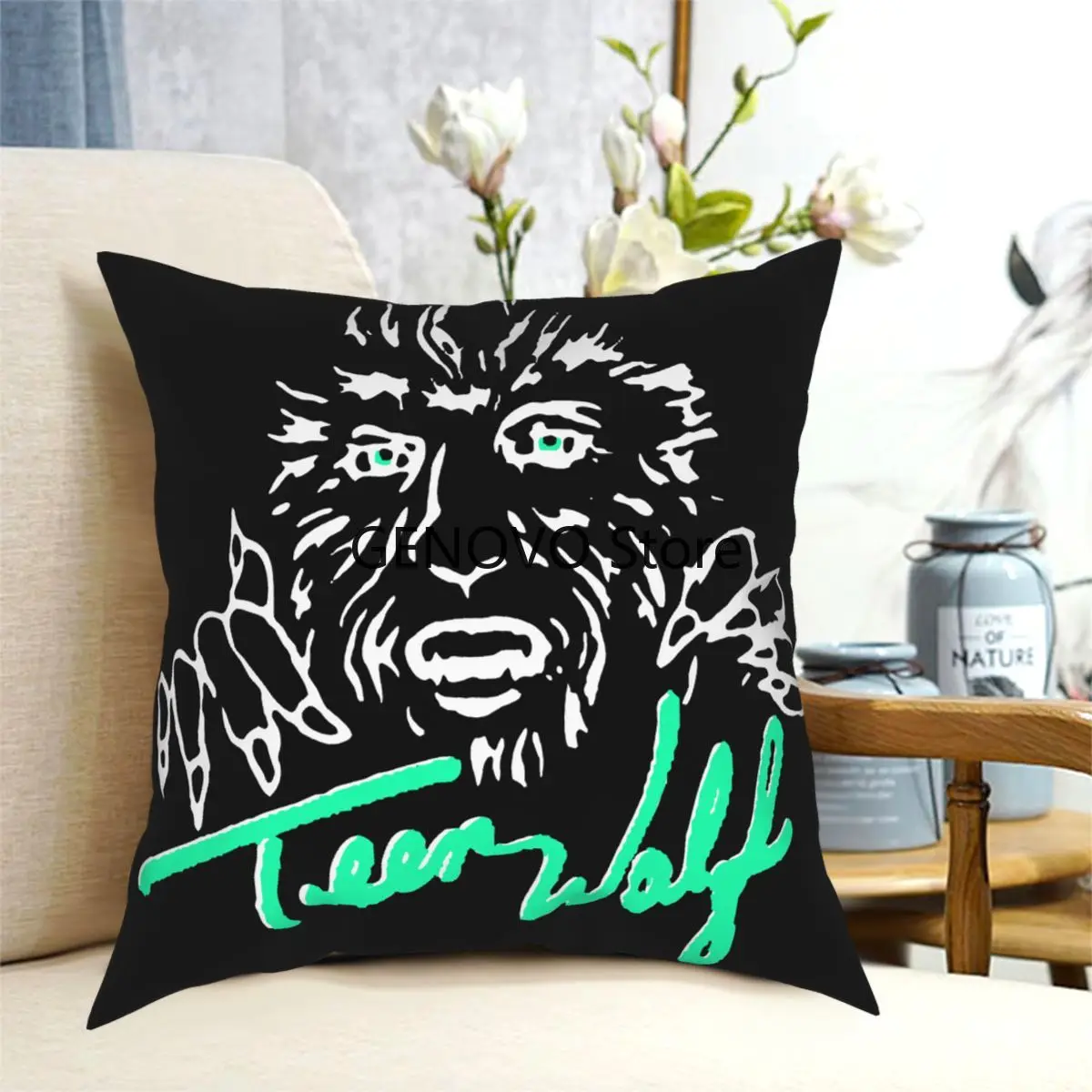 

Retro Teen Wolf Throw Pillow Cover Cushions for Sofa Casual Cushion Covers