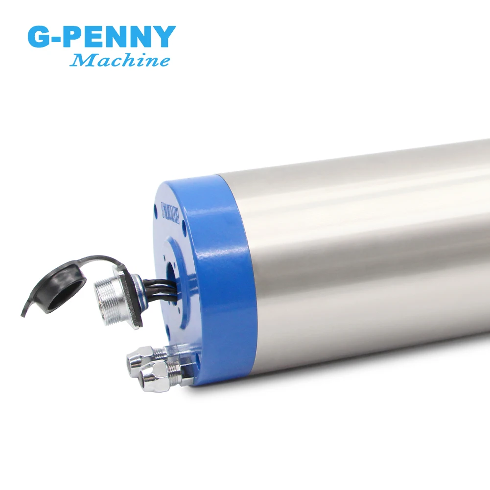 Фото G-Penny 220 В/380 В 3,2 кВт ER20 Комплект шпинделя с водяным охлаждением 4 шт. Подшипники 100 мм Тип пули Точность 0,01 мм и кронштейн шпинделя 100 мм №4