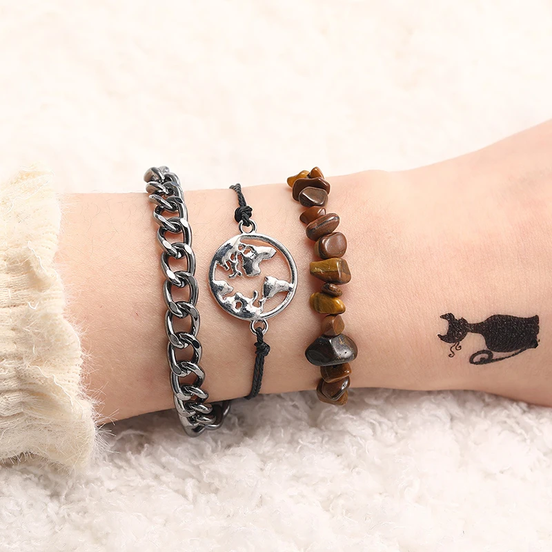 Разноцветный плетеный браслет ручной работы из вощеной веревки с необычным