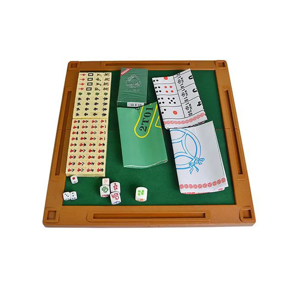 

Plastic 6 In 1 Travelling Entertainments Portable folding MiniMahjong Set Board Game Table Game
