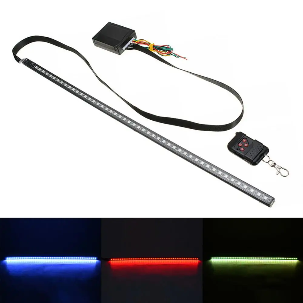 

High Quality 22inch 48LED RGB Car Scanner Knight Rider Strobe Flash Light Strip+Remote For Car LED lights Tools