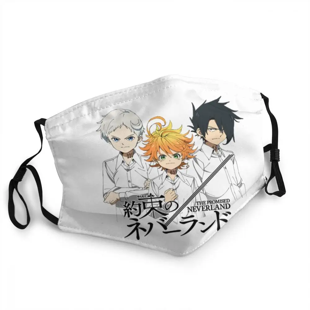 

Fashion Japan Anime Manga The Promised Neverland Mask for Face Anti Haze Dust Emma Norman Ray Protection Respirator Mouth-Muffle