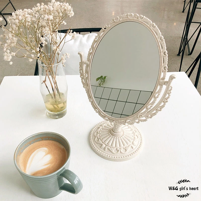

W&G Girl Woman Makeup Mirror Double Sided Backlit Dormitory Makeup Mirrors Beauty Tools Cosmetic Mirror