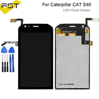 4 7 black for caterpillar cat s40 lcd displaytouch screen digitizer assembly for cat s40 screen lcd mobile phone accessories