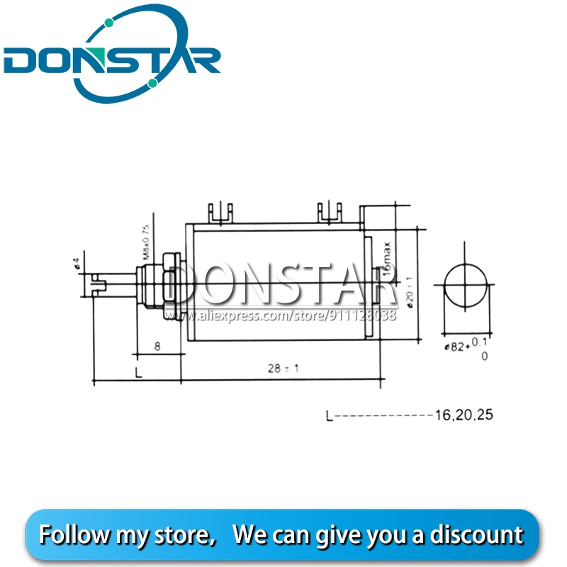 WXD3-12 1W 100 220 ohm 100R 220R 470R 1K 470 K 2 10K 22K 33K 47K Ohm 2K2 3K3 4K7 WXD3-12-1W точный потенциометр |