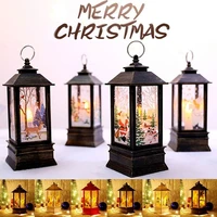 merry christmas candlestick santa claus snowman lantern light decor for home christmas tree ornament xmas gifts new year 2022