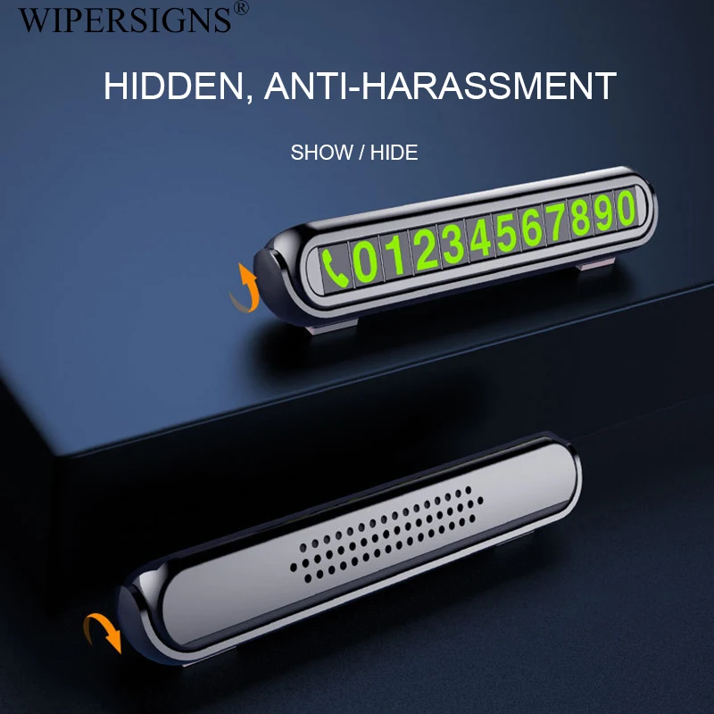 Temporary Car Parking Card with Aromatherapy Telephone Number Card Night Light Car Styling Phone Number Card Hidden Number Plate
