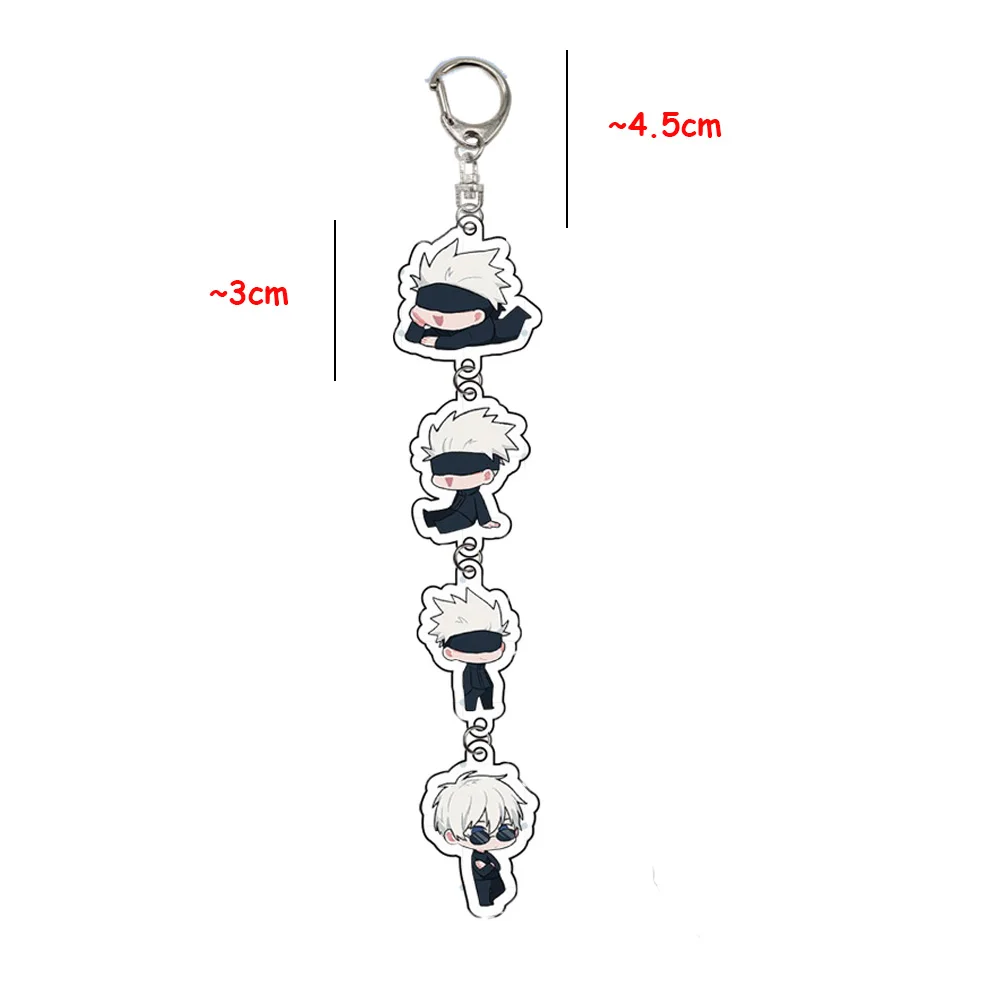 

Anime Jujutsu Kaisen Cosplay Mix Keychain Gojo Satoru Itadori Fushiguro Sukuna Inumaki Cute Pendant Fans Collection Props Gifts