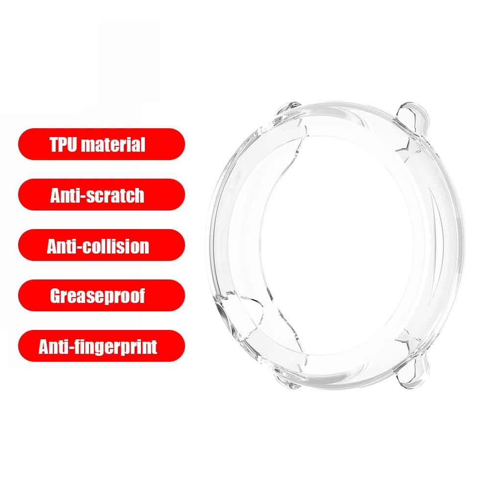 

AntiScratch Protection Case Bezel TPU Transparent Protective Case for POLAR Ignite Smart Watch Bumper Cover Shell