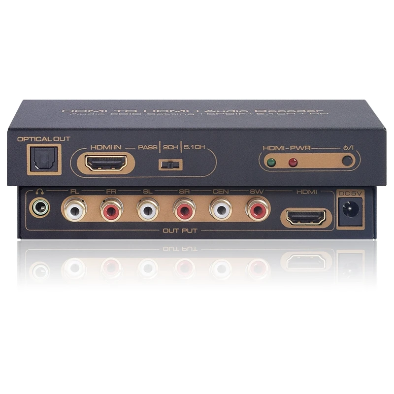 HDMI 5.1 CH Digital Audio Decoder Converter Hdmi To + Extractor Splitter Dolby Ac3 Dts Lpcm Supports | Электроника