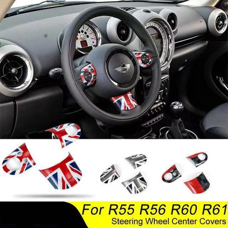 

For Mini Cooper Steering Wheel Cover Interior Decoration Accessories Stickers for R55 R56 R57 R58 R59 R60 JCW Clubman Countryman