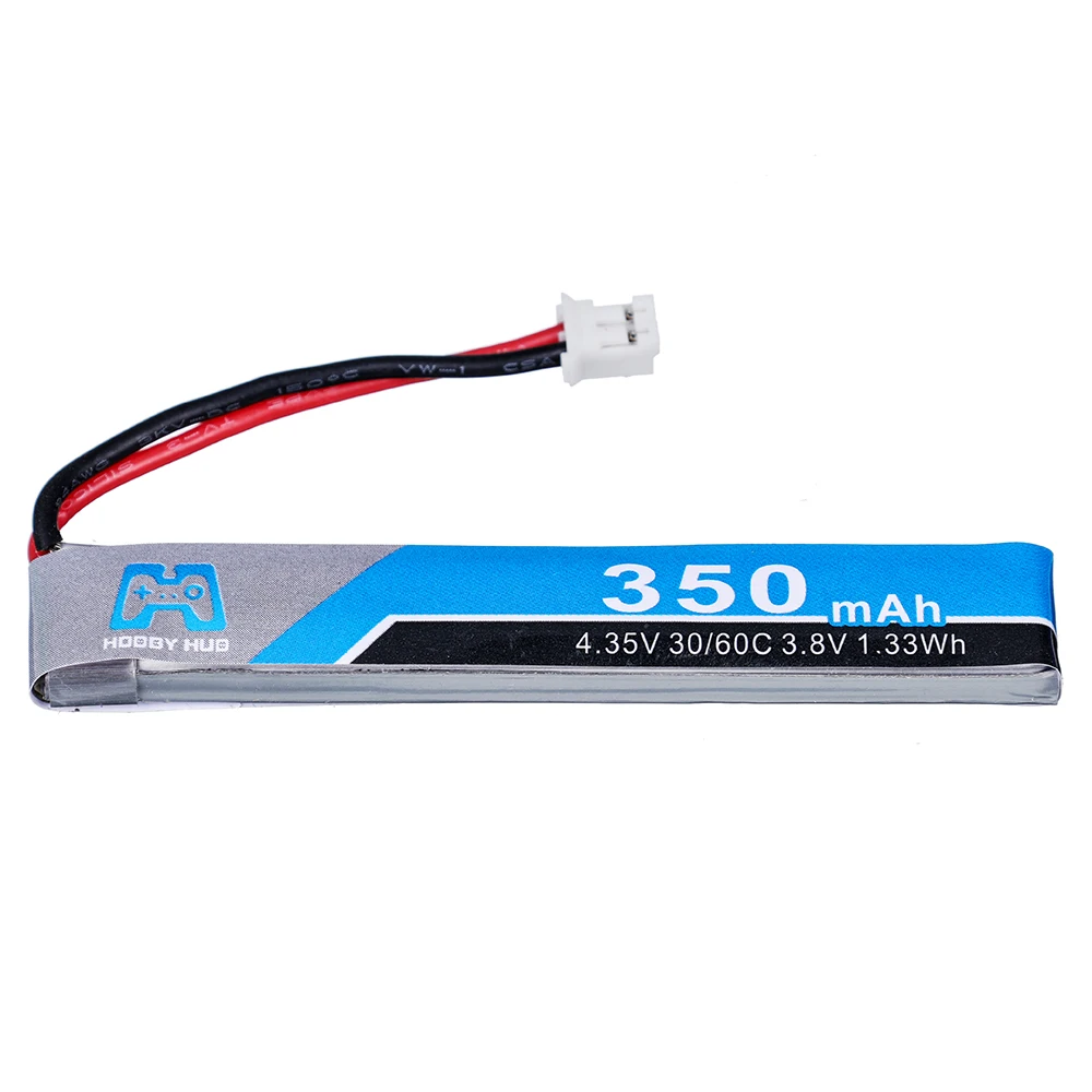 Аккумулятор 1S 350 мА · ч 3 8 в 30C/60C 4 35 HV Lipo PH2.0 штекер для 65S UK65 Blade Inductrix UR65 Tiny Whoop Drone |