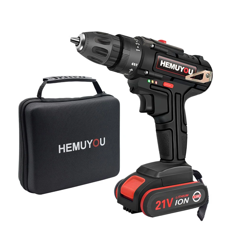 Аккумуляторная дрель шуруповерт 21 в с литиевой батареей|Электрические дрели| |