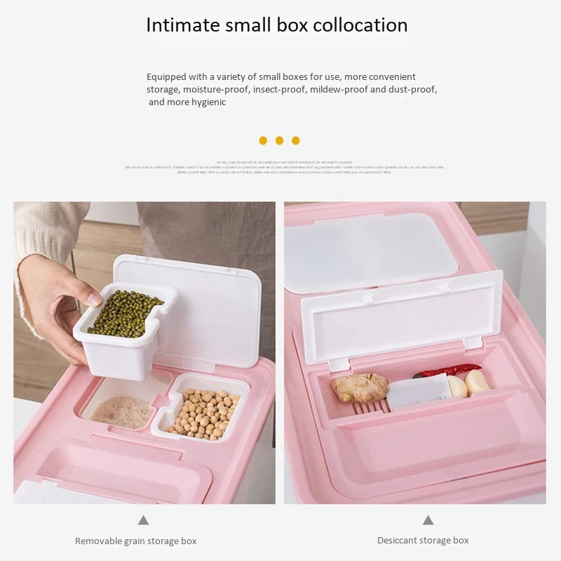 

Rice Storage Box Cereal Dispenser Boxs Moisture-Proof Kitchen Food