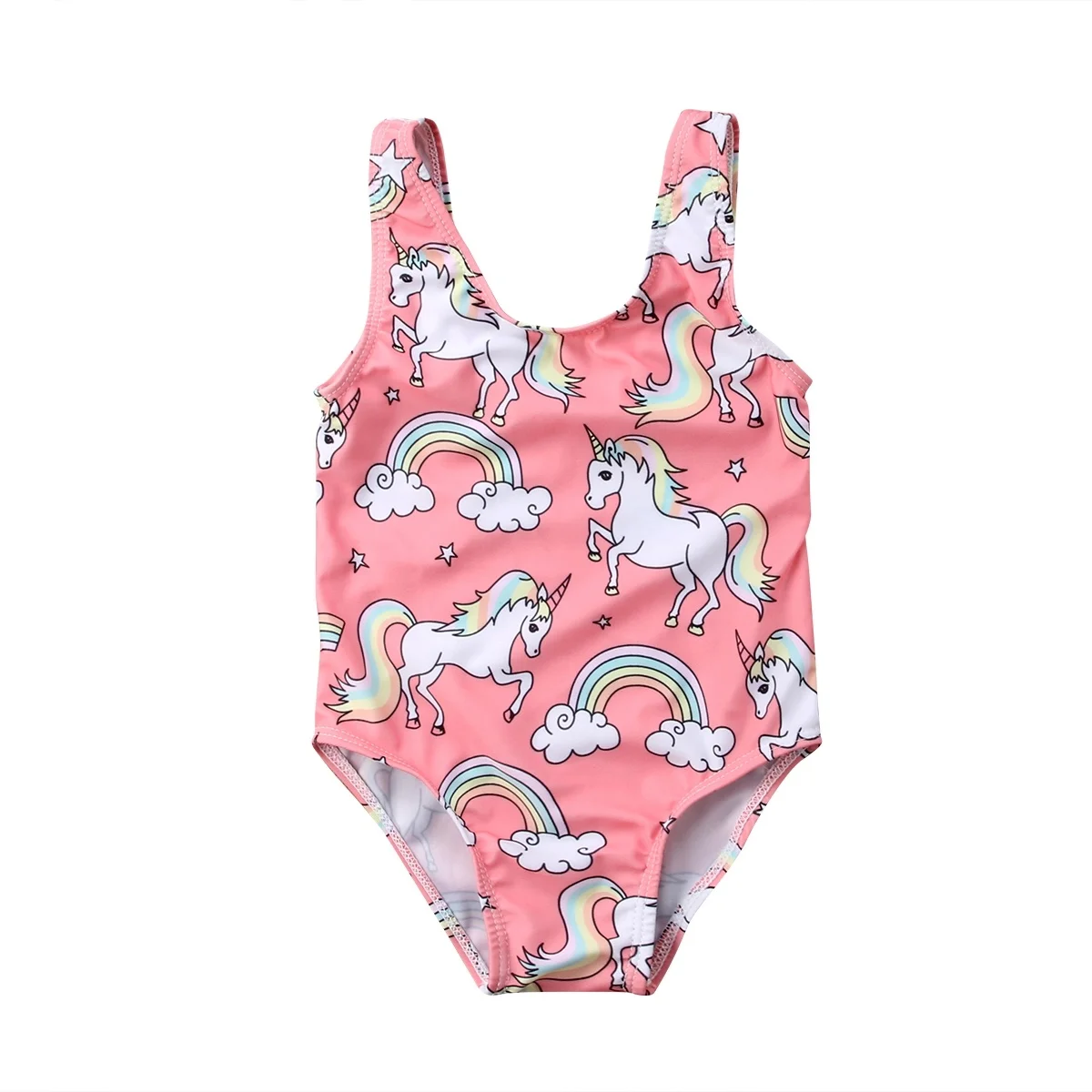 

Toddler Kids Baby Girl Swimwear Swimsuit Cartoon Horse Print Sleeveless Bikini Bathing Suit Swimming Beachwear Bath Suit