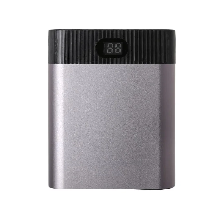 Gray 2 usb порта 4x18650 DIY портативный держатель батареи ЖК-дисплей Внешний Аккумулятор Чехол - Цвет: Gray