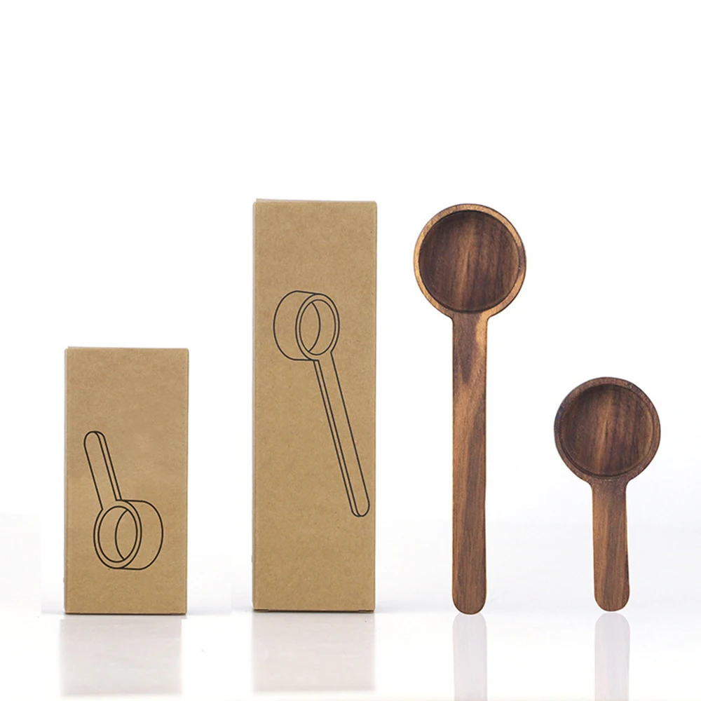 

Wooden Coffee Scoop Measuring Spoon Black Walnut Wood Kitchen Scoop Measuring Spoon For Sugar Spice Powder Coffee Accessories