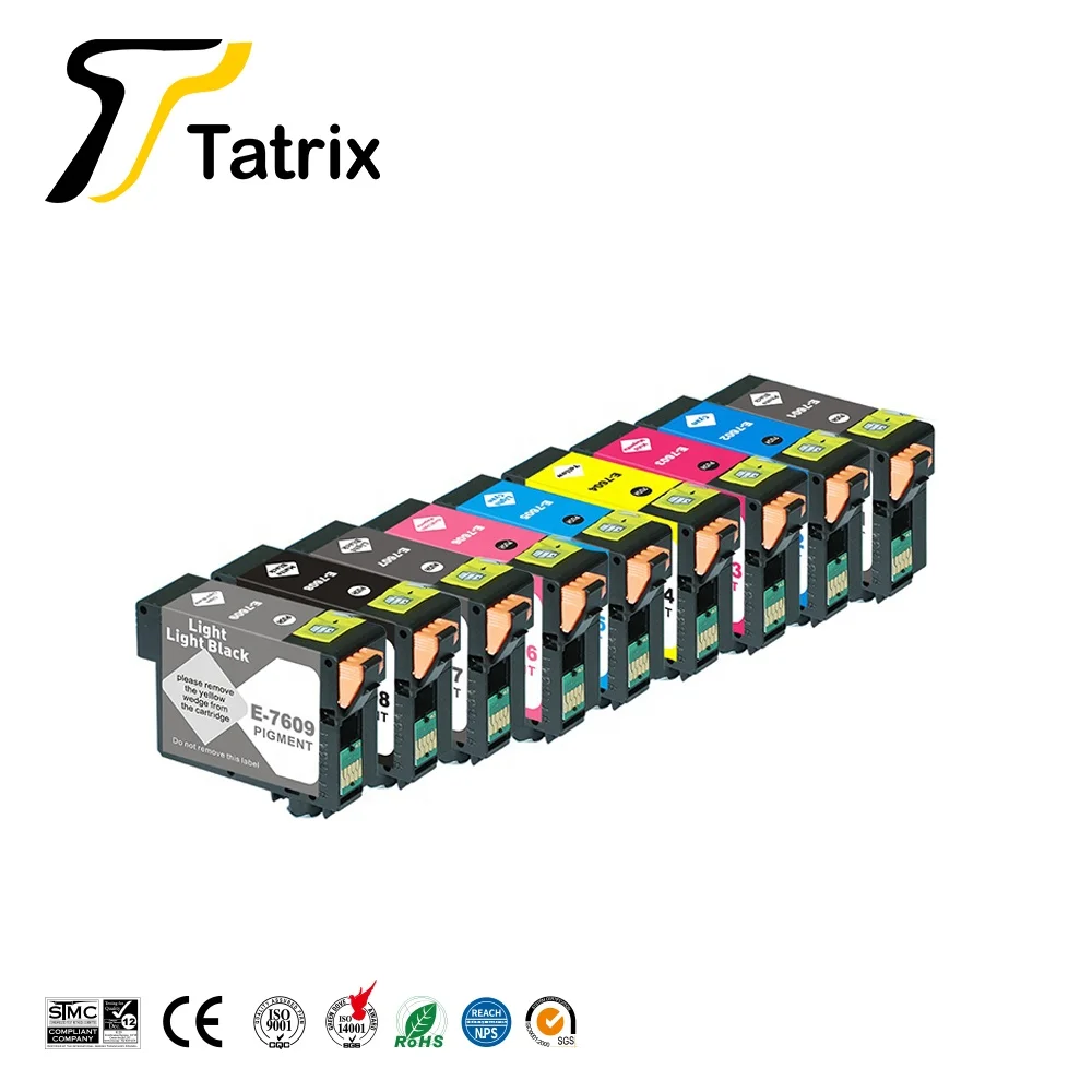 Совместимый чернильный картридж Tatrix для Epson T7601 T7602 T7603 T7604 T7605 T7606 T7607 T7608 T7609