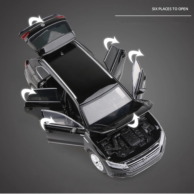 1:32 внедорожник Touareg легкосплавный автомобиль задний звук и светильник