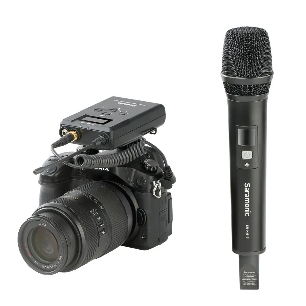 Микрофонная система Saramonic Uwmic15 A/B UHF для интервью видеозаписи Для беззеркальных и