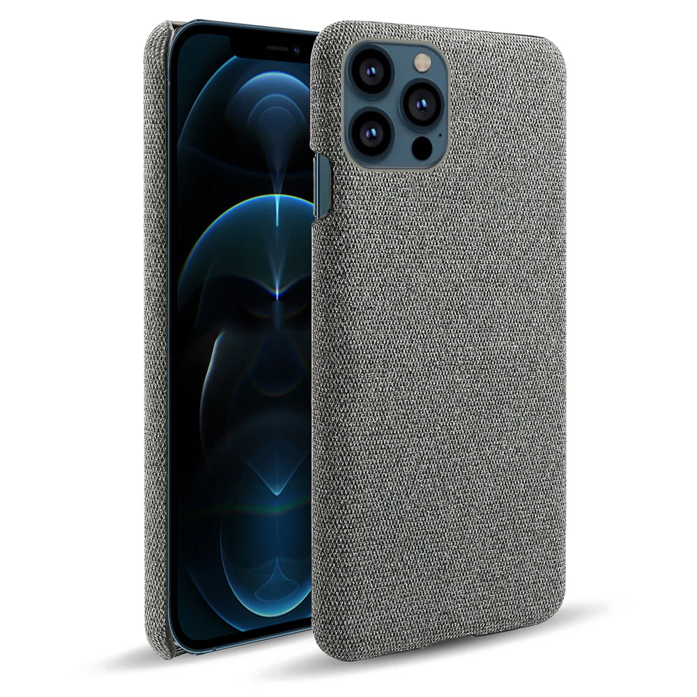

Cloth Antiskid Case Funda For iPhone Apple 13 Pro 12 Mini 11Pro Max 13Mini 13Pro Slim Retro Fabric Hard PC Phone Cover Coque