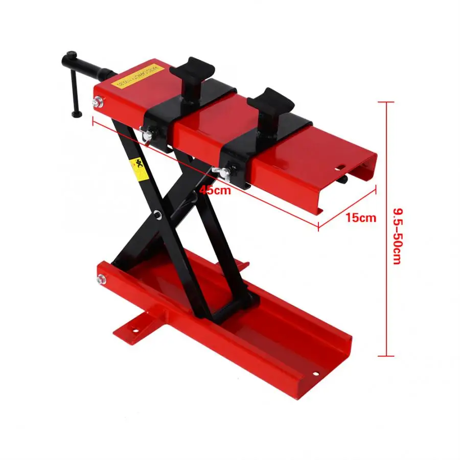 

9.5cm - 50cm 500KG Motorcycle Jack Motorbike Bike Stand Center Scissor Lift Hoist Workshop Bench Lifting Tools