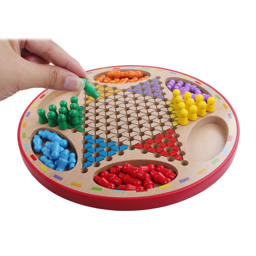 

Chinese Checkers Game Parts Six Color Of Wooden Checkers Replacement Traditional Hexagon Wooden Chinese Checkers Family Game Set