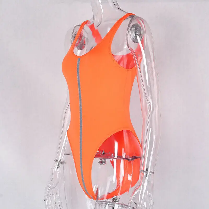 Женское боди для девушек стрейчевое трико топы тела светоотражающий комбинезон