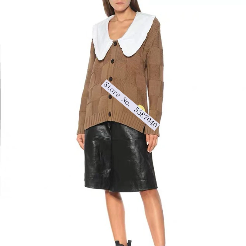 Новинка сезона осень-зима 2020 женский свитер Свободный вязаный кардиган с большим