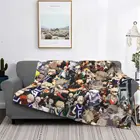 Одеяло моя геройская академия, Фланелевое зимнее одеяло, вы по-настоящему любите Bakugou Katsuki, портативное покрывало для постельного белья, покрывало для автомобиля