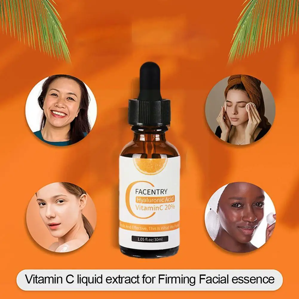 

30ml Vitamine C Vloeibare Serum Hyaluronzuur Anti-aging Olie Whitening Vc Blemish Skin Gezicht Moisturizing Care Serum Esse I2y2